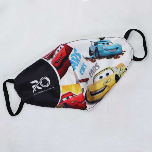 RO Digital Face Mask For Kids Multicolor Cars