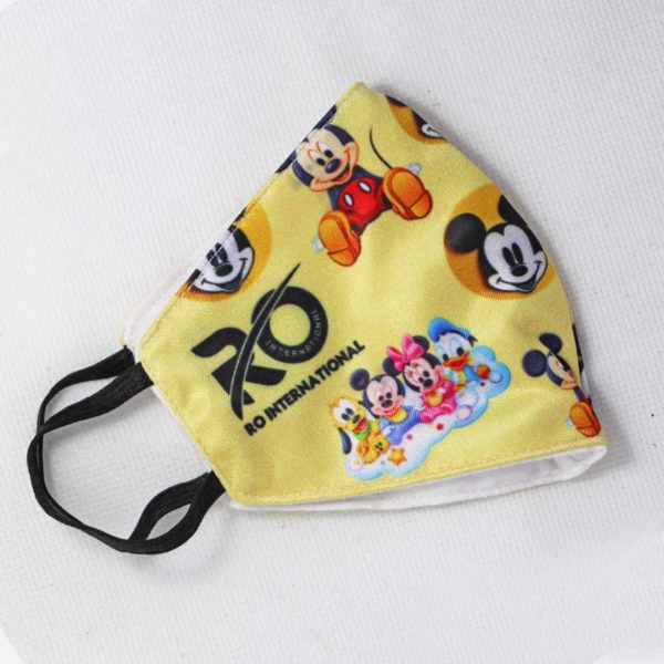 RO Digital Face Mask For Kids Yellow Mickey Mouse