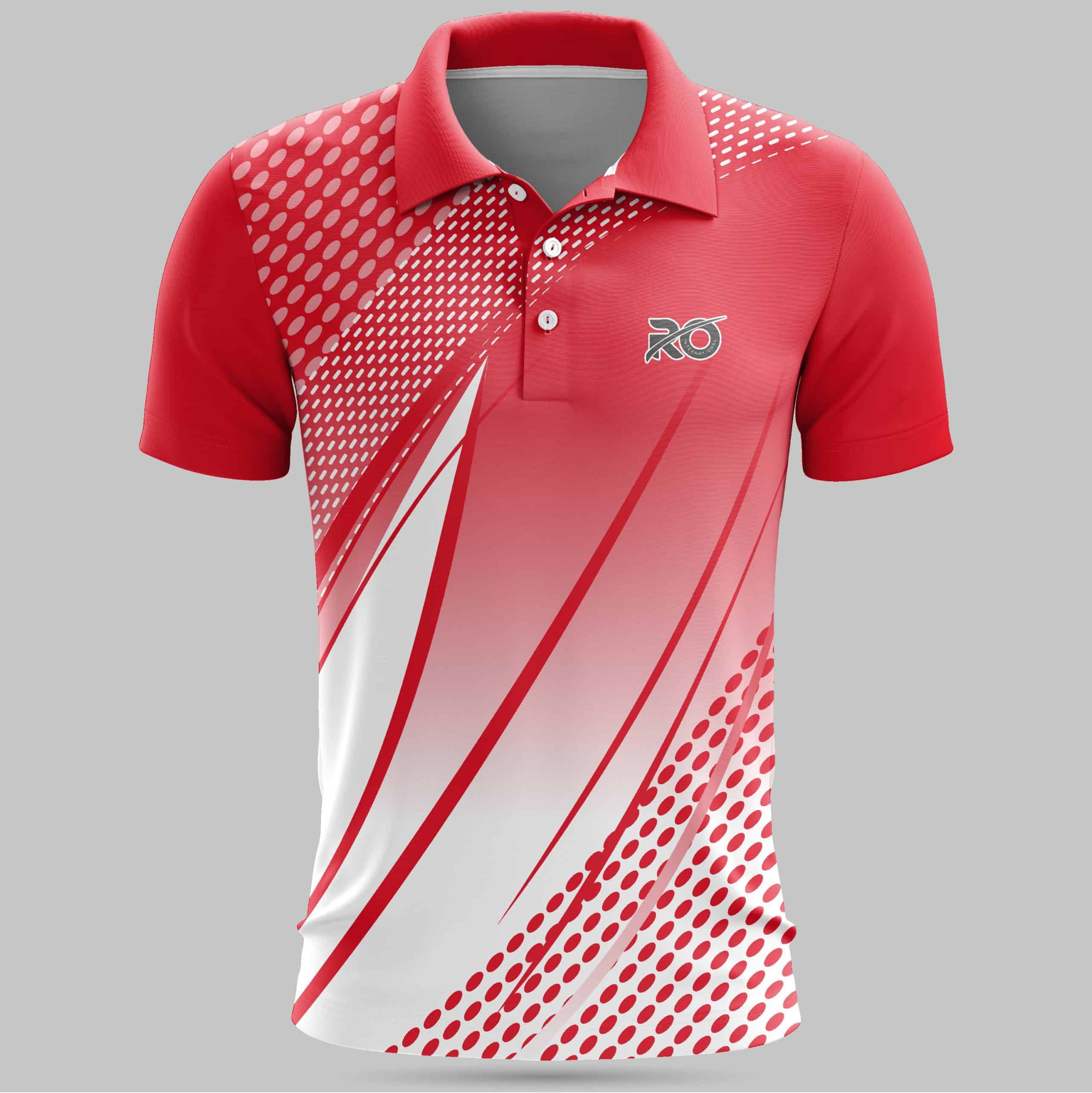 Ro Cricket Jersey Red White RO International