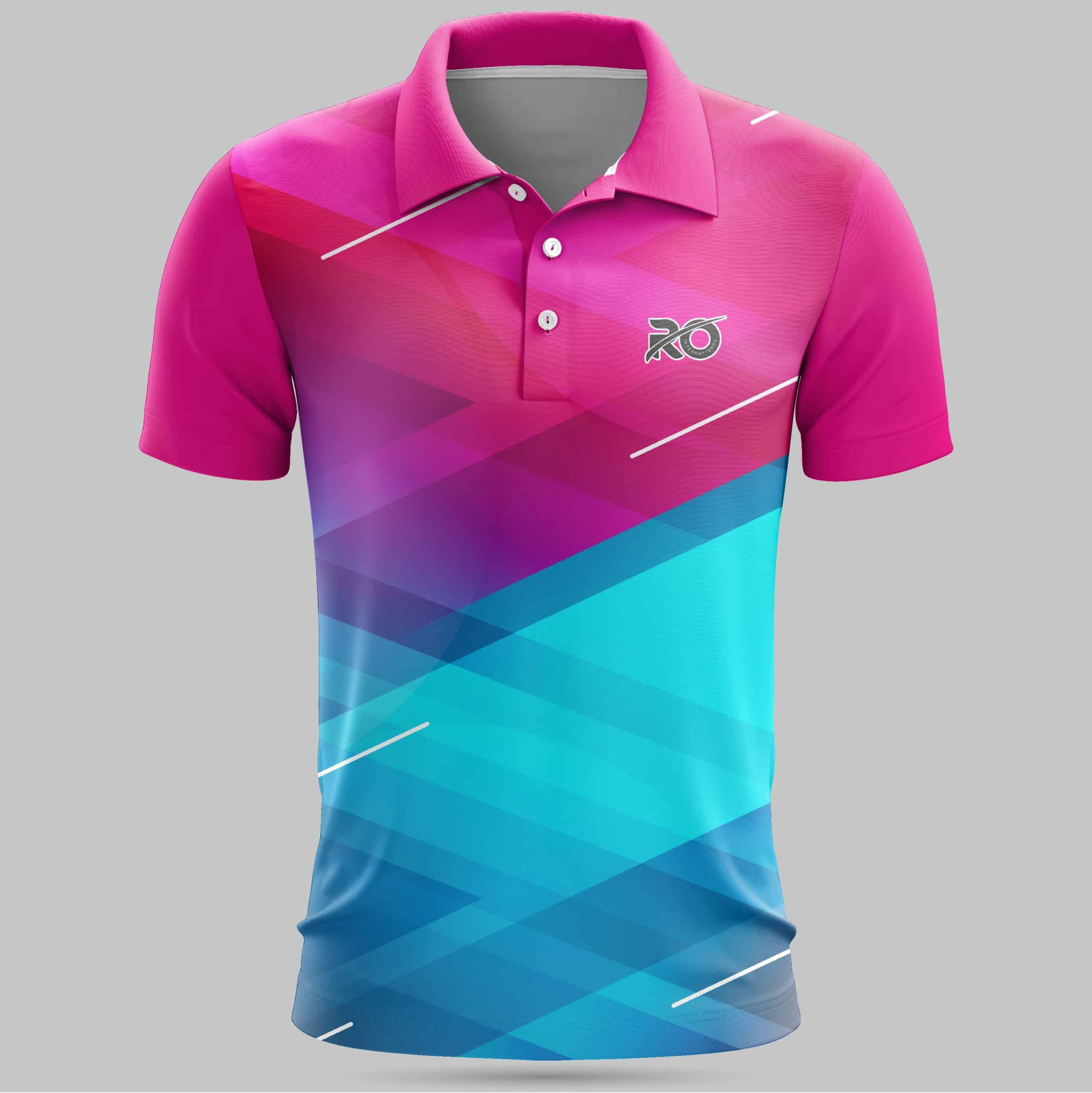 Ro Cricket Jersey Pink Blue - RO International