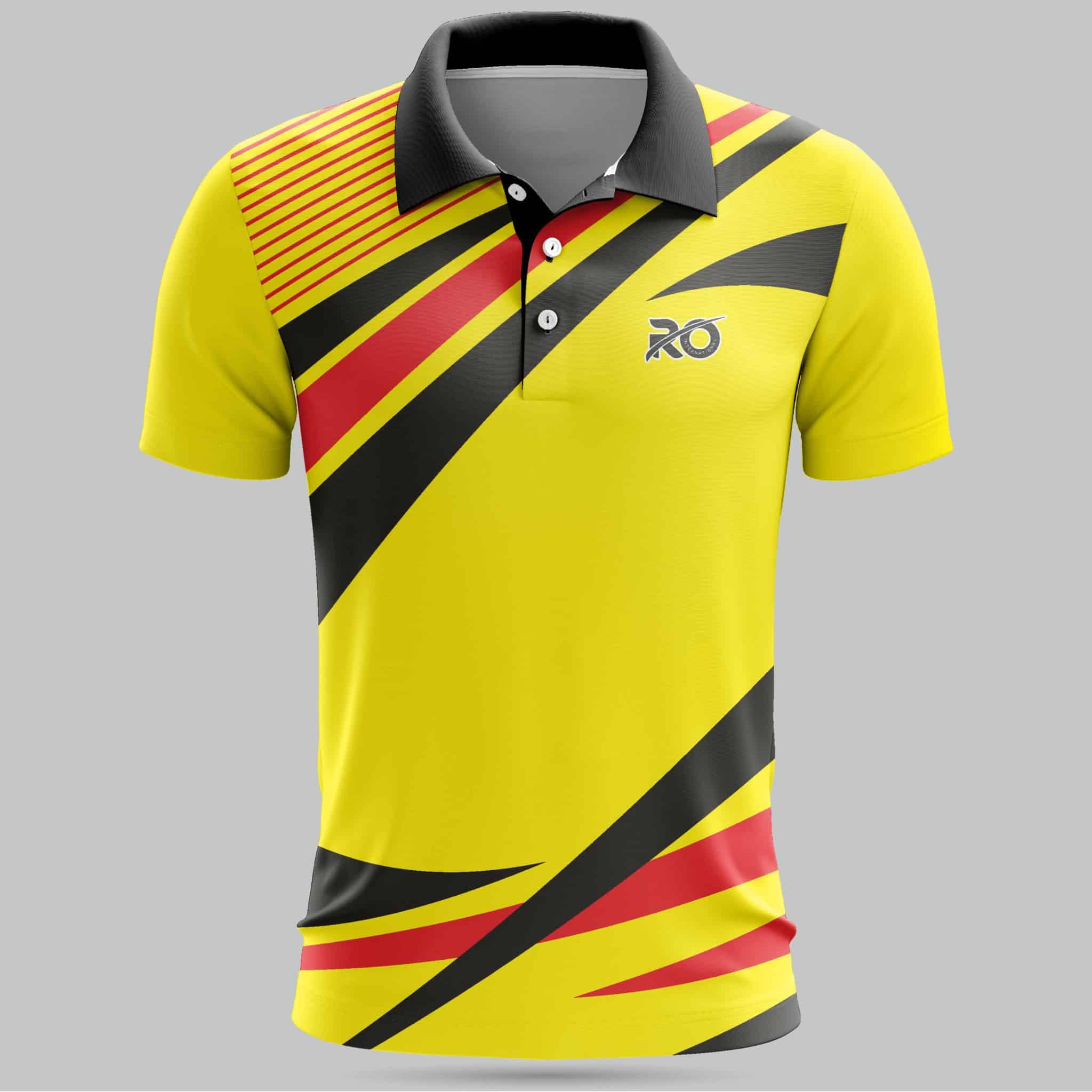Ro Cricket Jersey Yellow Black Red - RO International