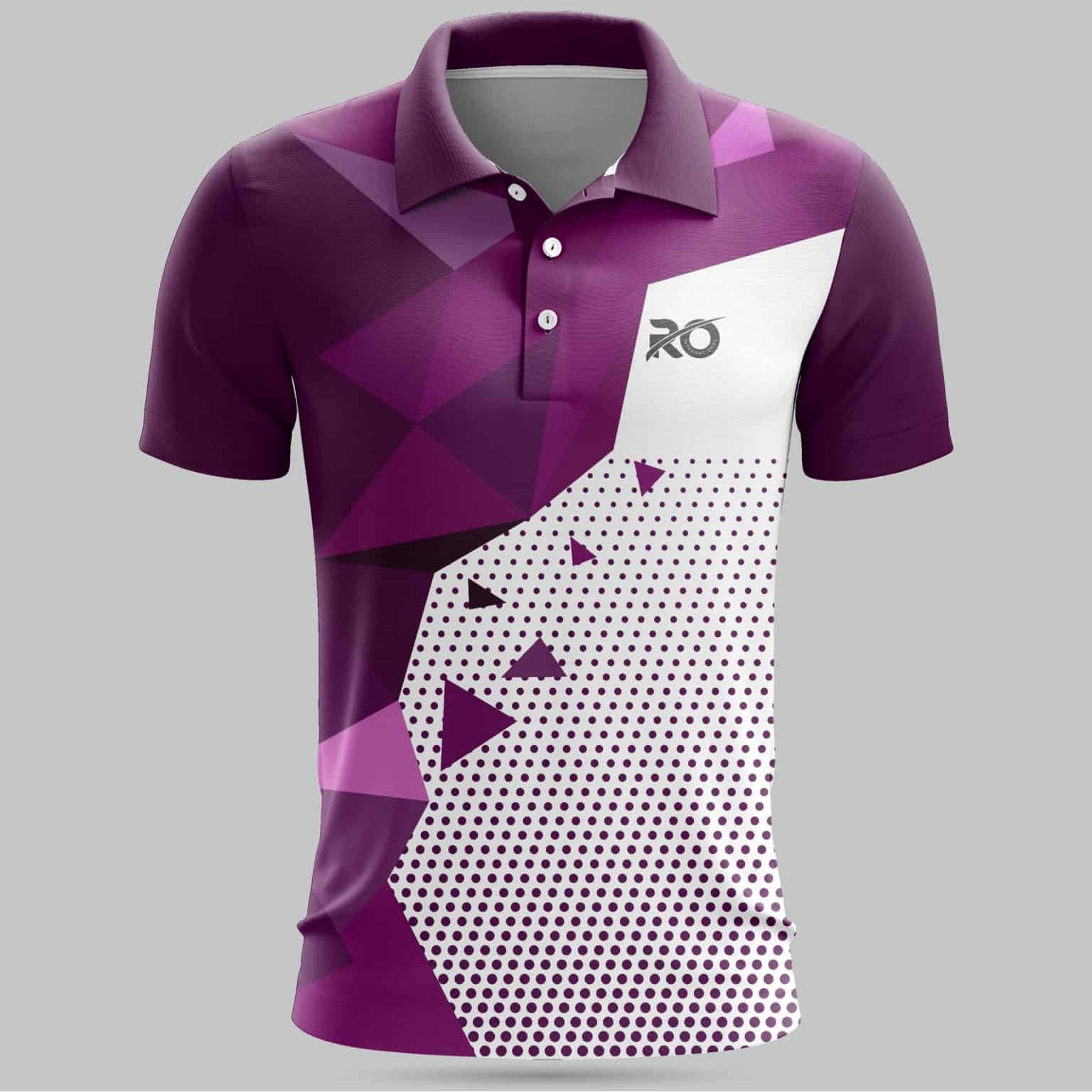 Ro Cricket Jersey Dark Megenta White - RO International