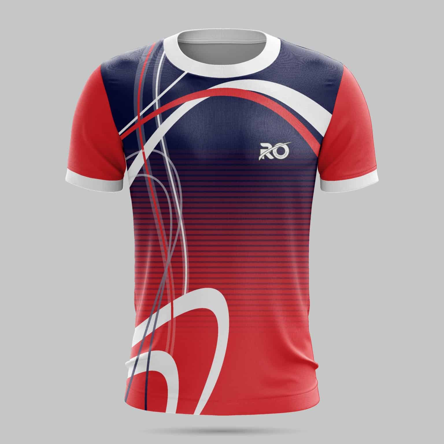 Ro Fs Sublimation Jersey Red Navy Blue Ro International