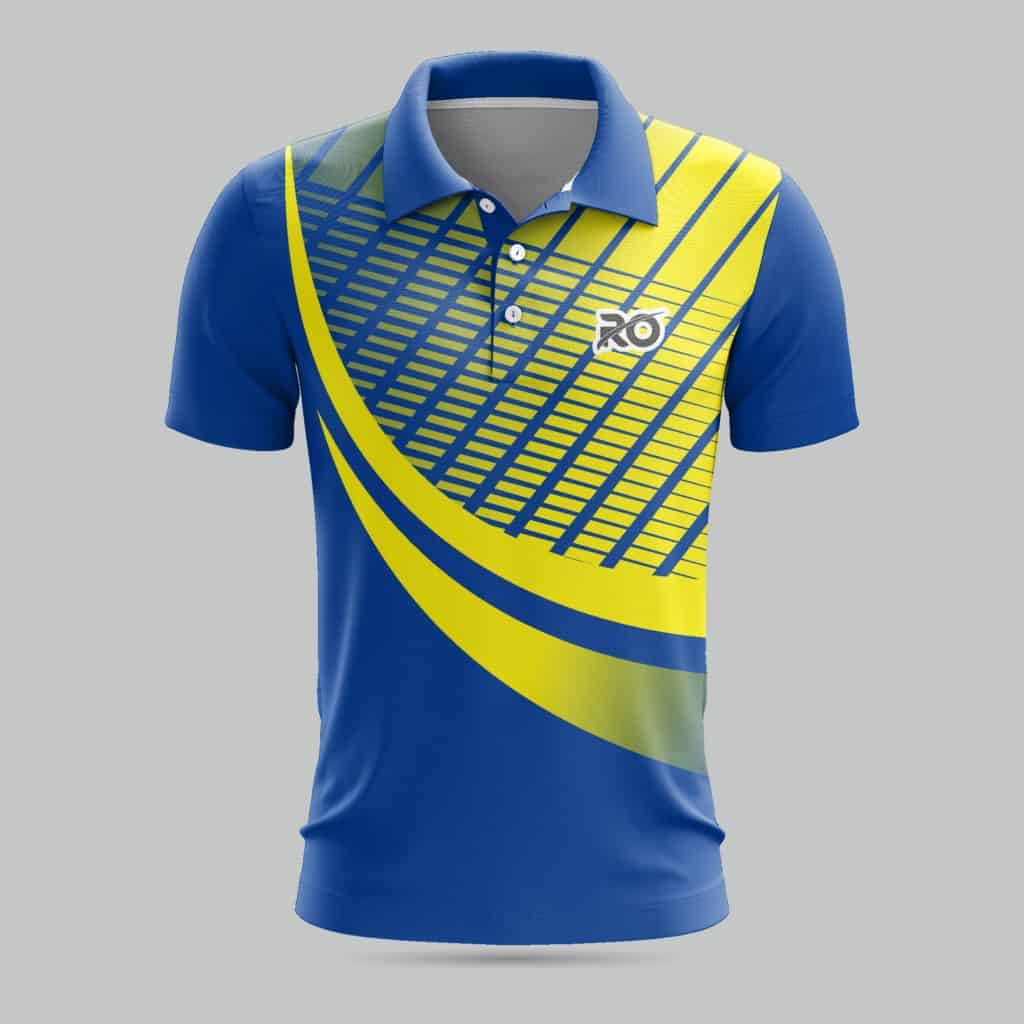 Ro Badminton Jersey Blue Yellow - RO International