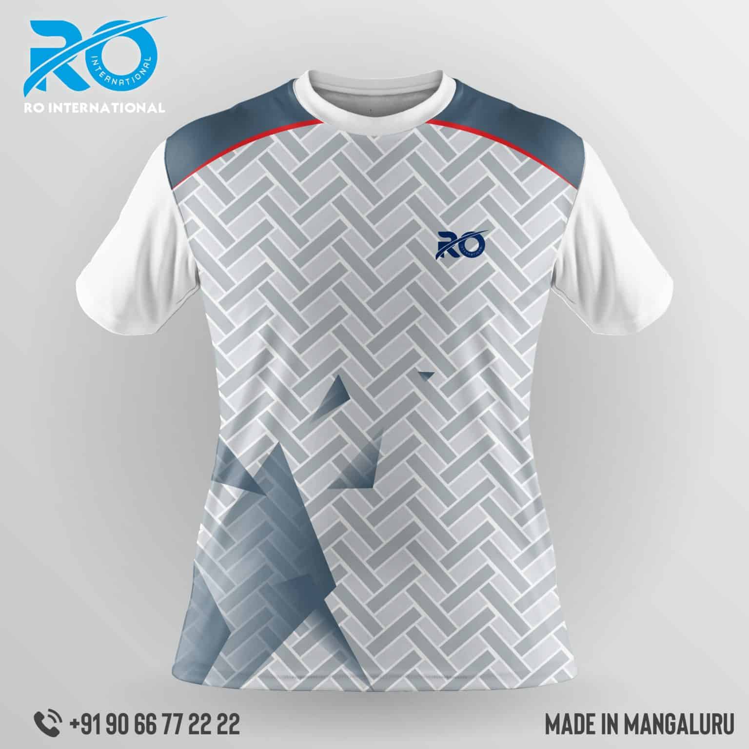 Gray Subli Ro FS Sublimation Jersey Grey White - RO International