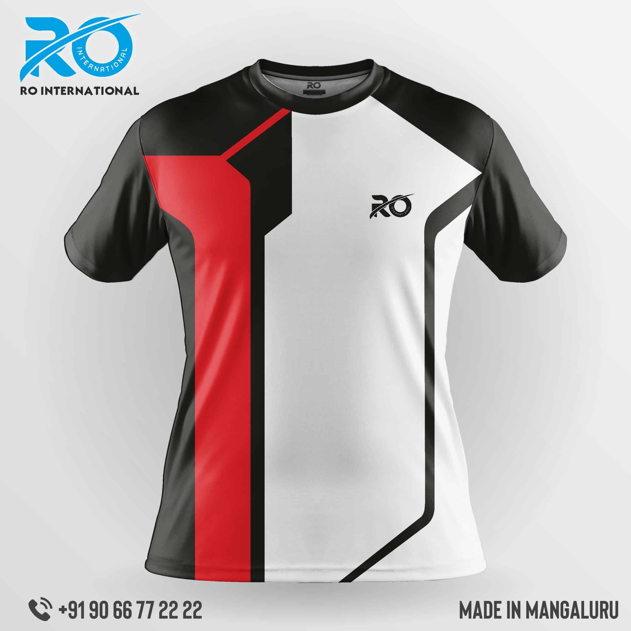 Ro FS Sublimation Jersey Black White Red - RO International