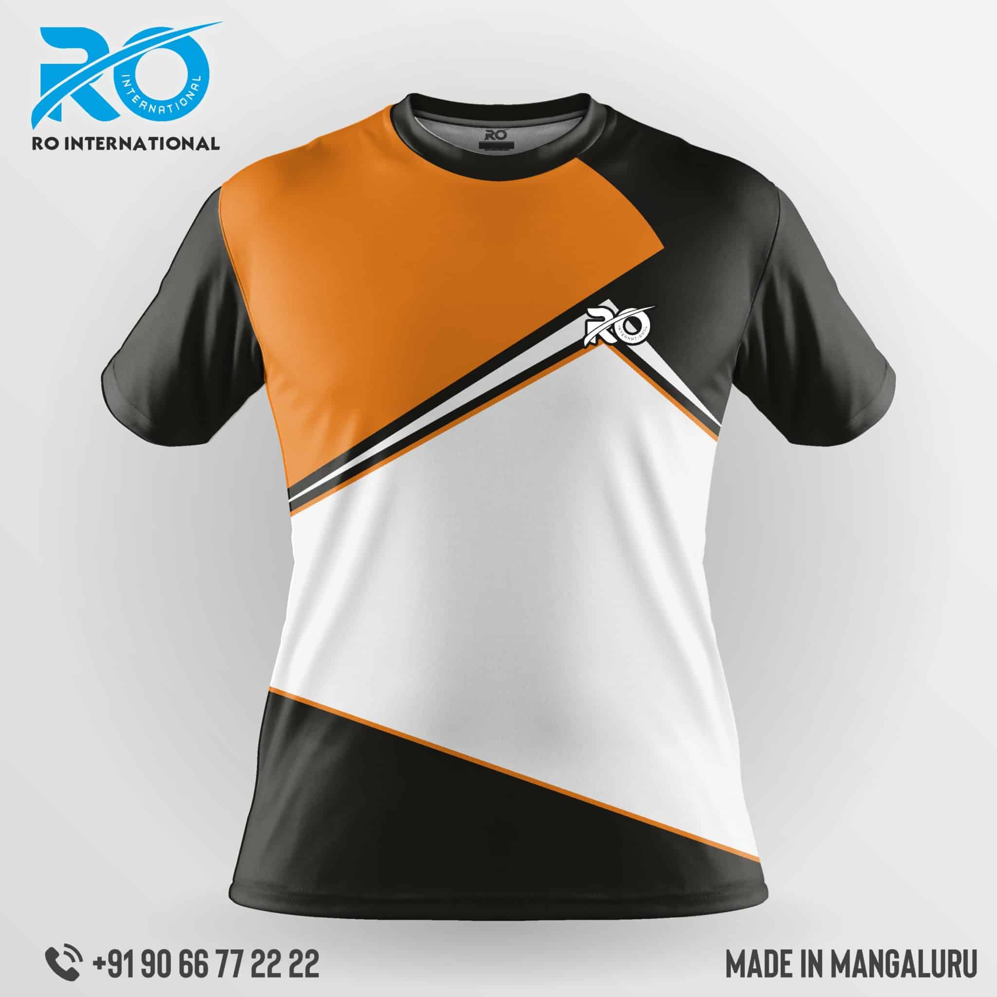 Ro FS Sublimation Jersey Orange Black White - RO International