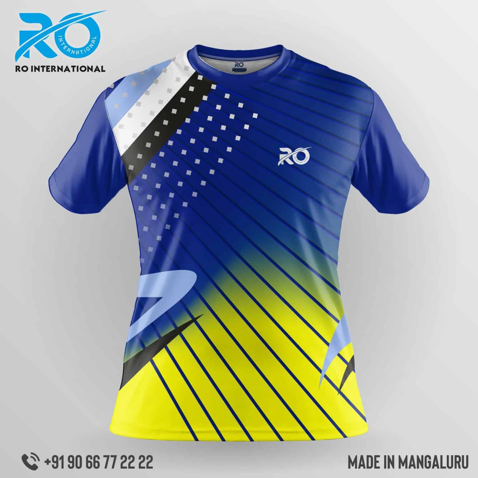 Ro Fs Sublimation Jersey Blue Yellow Ro International